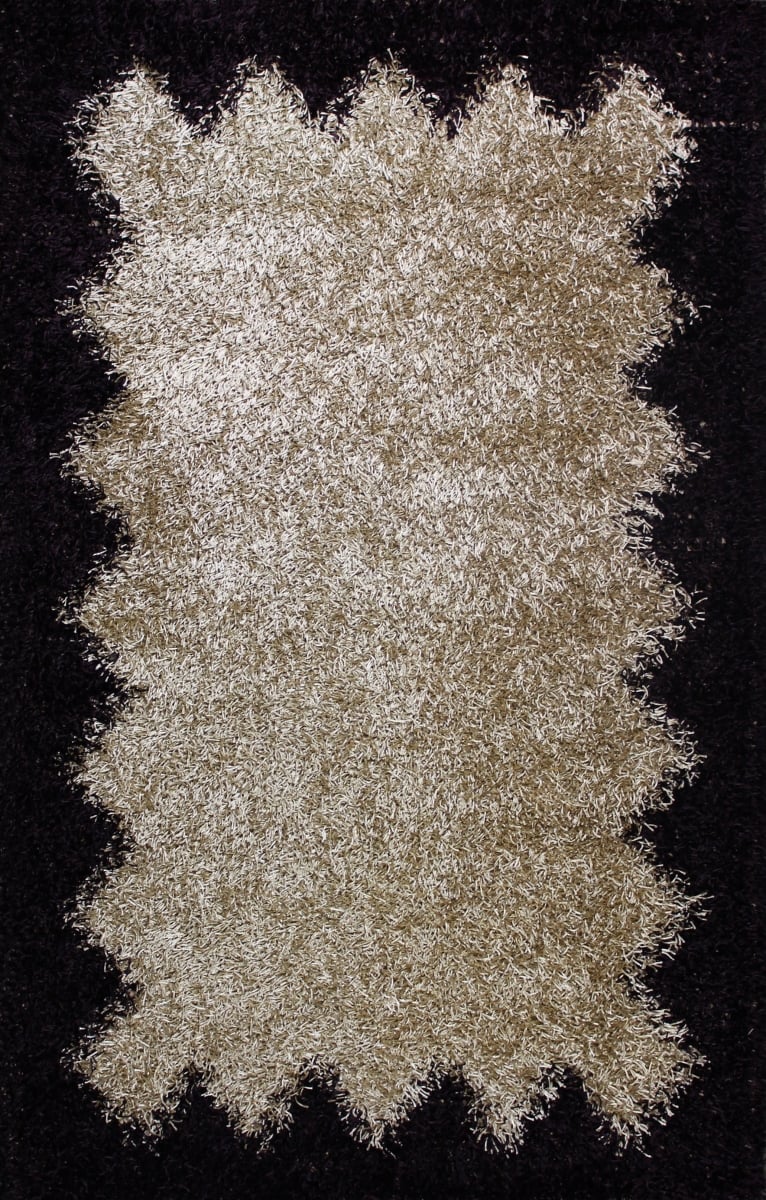 ZS02-GLD-1002 5 x 8 ft. Zariah Shag Rectangle Area Rug - Gold