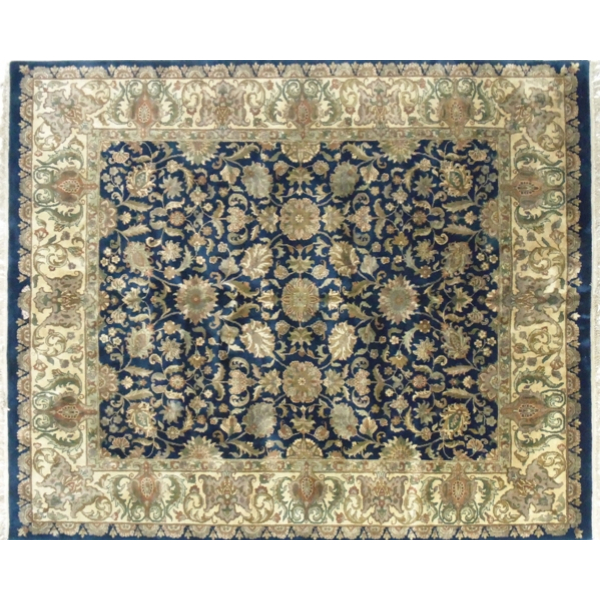 S-J-NV-88 8 ft. x 8 ft. 9 in. Sonnet Rectangle Area Rug - Navy & Gold