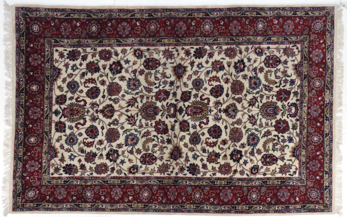S-MAR-IV-69RED 6 x 9 ft. Sonnet Rectangle Area Rug - Ivory & Red