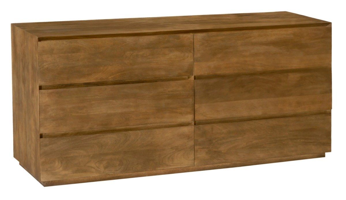 77016020 33 x 72 x 18 in. Flagstaff 6-Drawer Dresser, Spice Tan