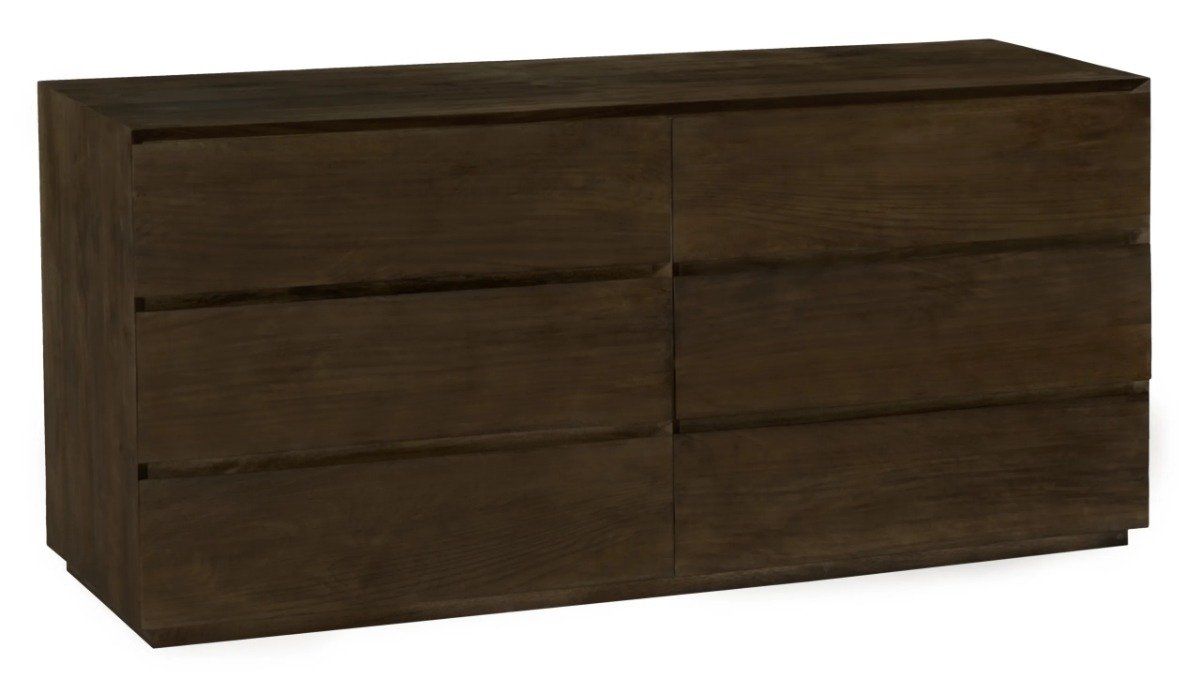 77016021 33 x 72 x 18 in. Flagstaff 6-Drawer Dresser, Barista Brown