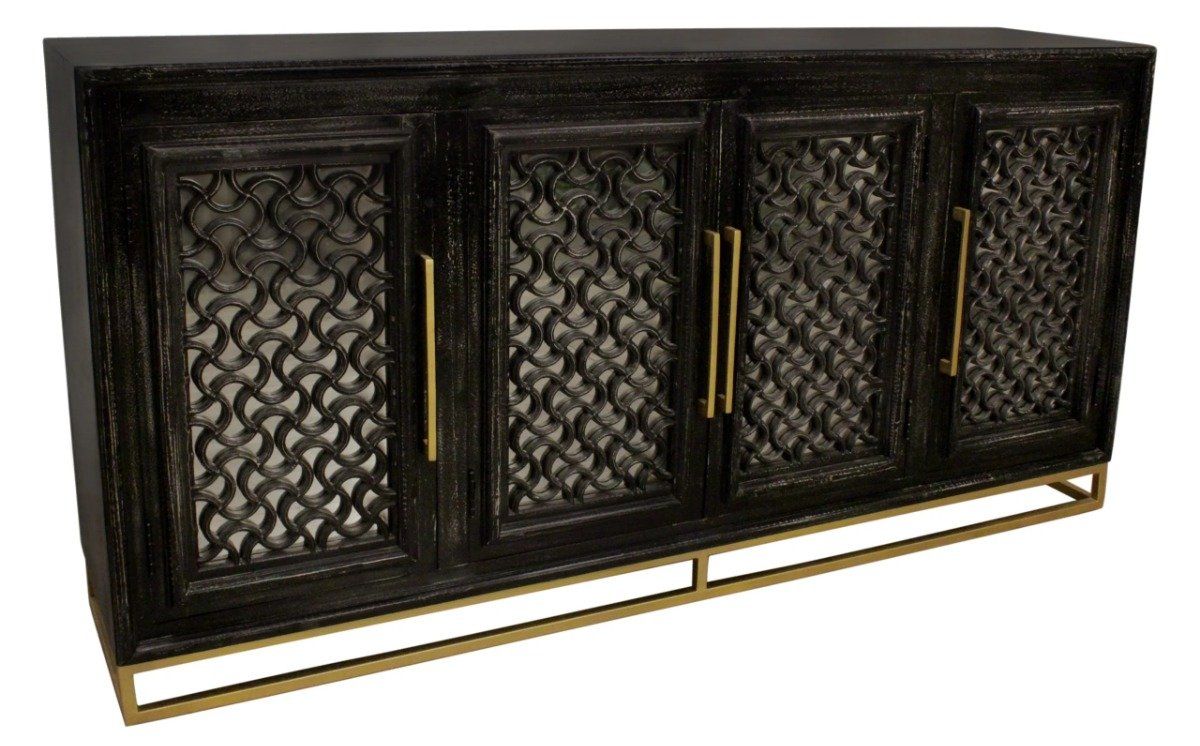 43009053 38 x 76 x 17 in. Juno 4-Door Sideboard, Antique Black