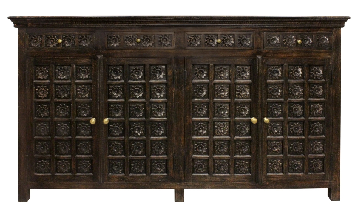 43009056 Anisa 4-Door 4-Drawer Sideboard - Antique Black