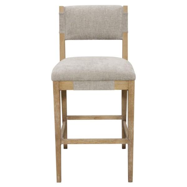 88011126 45 x 20.5 x 25 in. Clara Linen Bar Stool, Slate