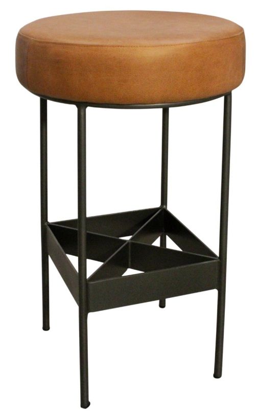 94010025 30 x 18 x 18 in. Emmett Leather Bar Stool, Tan