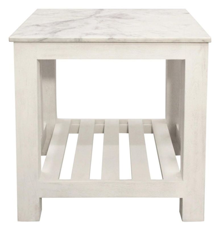 71704001 23 x 22 x 22 in. Bellamy Marble End Table, Sur Tone