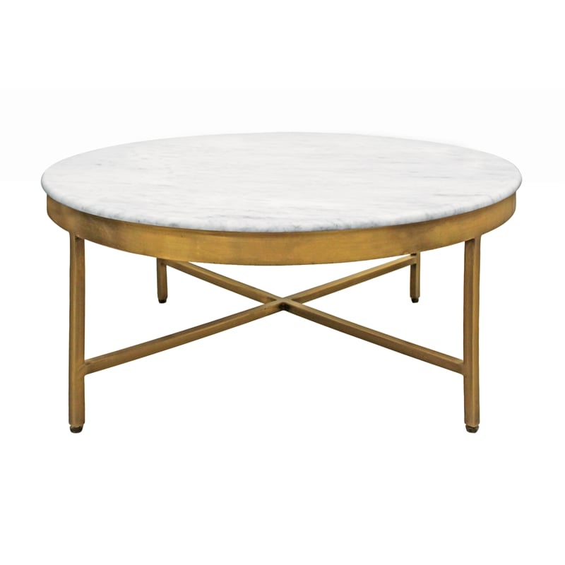 82003028 Orlando Marble Top Coffee Table in Ivory