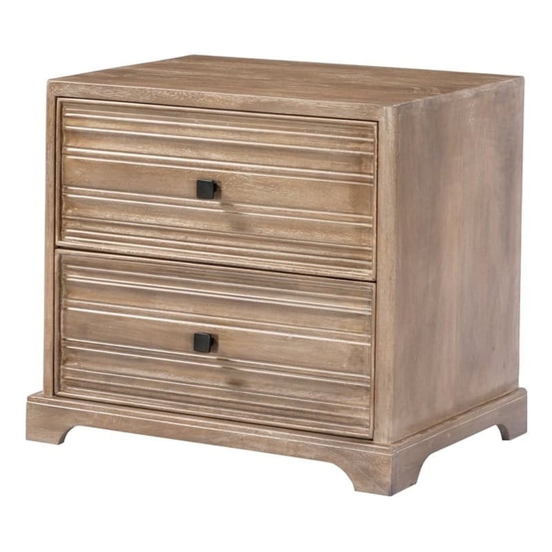 91014001 Carmenita 2-Drawer Might Night Stand - Rustic Light Brown