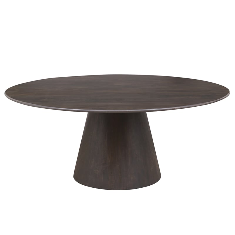 59002018 Jaden 72 in. Solid Wood Dining Table in Charred Ember Finish