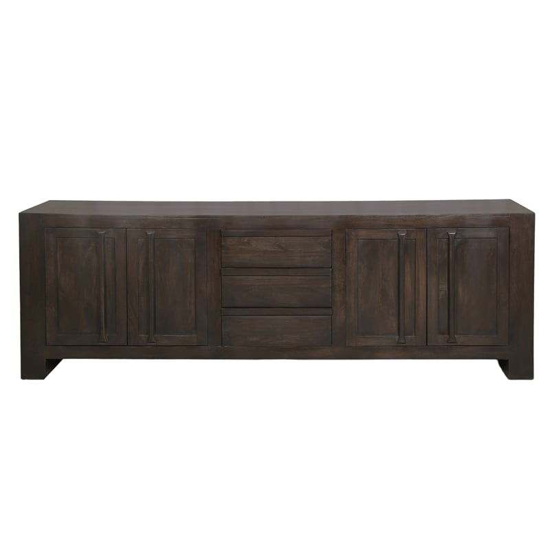 59009015 Jaden 4-Door 3-Drawer Sideboard In Charred Ember Finish