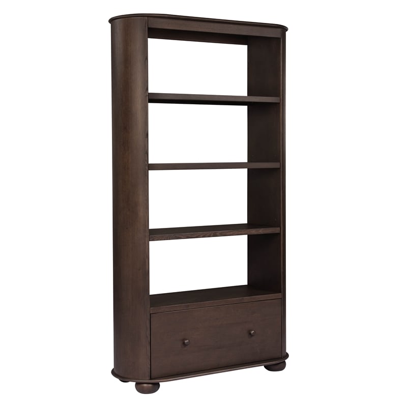69001006 Astrid 1-Drawer Bookcase In Appalachian Brown