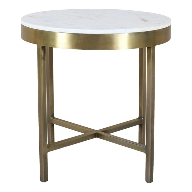 82004022 Orlando Marble Top Side Table in Ivory