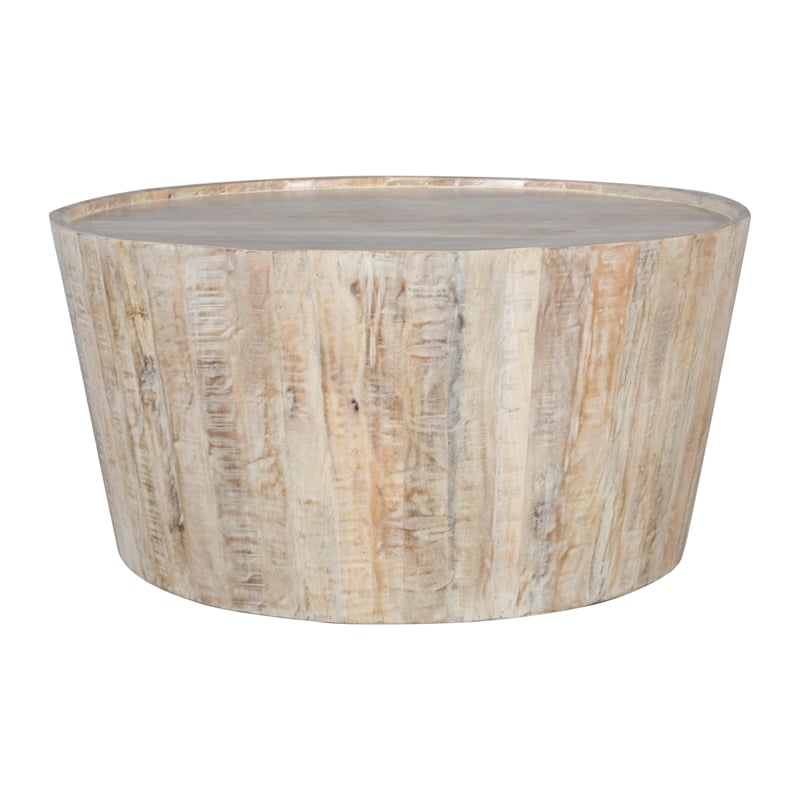 99103002 Jenna Drum Coffee Table, Natural