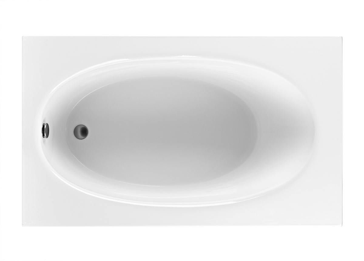 Picture of Reliance Baths R6036EROA-W Rectangular End Drain Air Bath, White - 59.25 x 35.5 x 19 in.