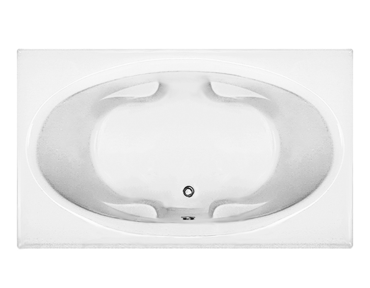 Picture of Reliance Baths R7142CROW-B Rectangular Center Drain Whirlpool Bath&#44; Biscuit - 70.5 x 41.5 x 19.375 in.
