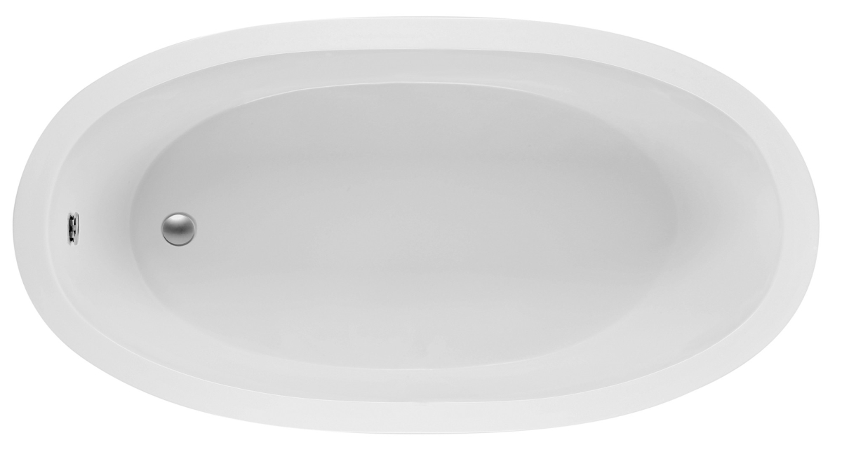 Picture of Reliance Baths R7236ODIW-B Oval End Drain Whirlpool Bath&#44; Biscuit - 72 x 36 x 22.5 in.