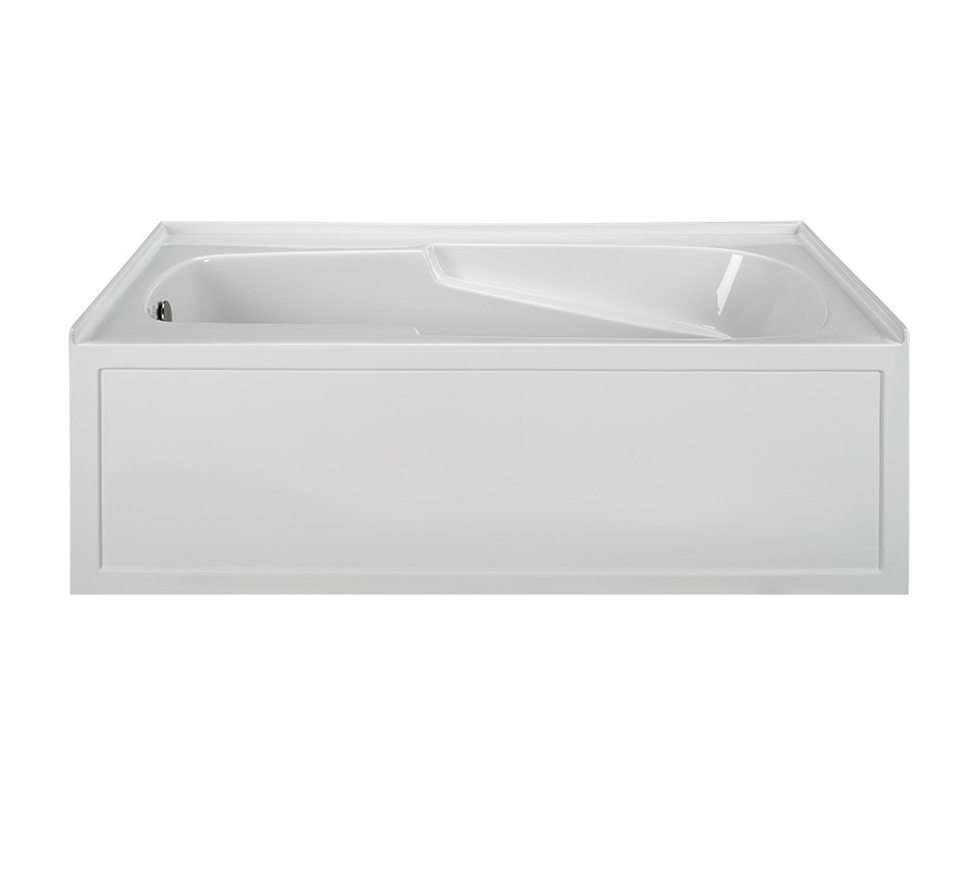 Picture of Reliance Baths R6042ISA-W-RH Integral Skirted End Drain Air Bath, White - 60 x 42 x 20.25 in. - Right Hand