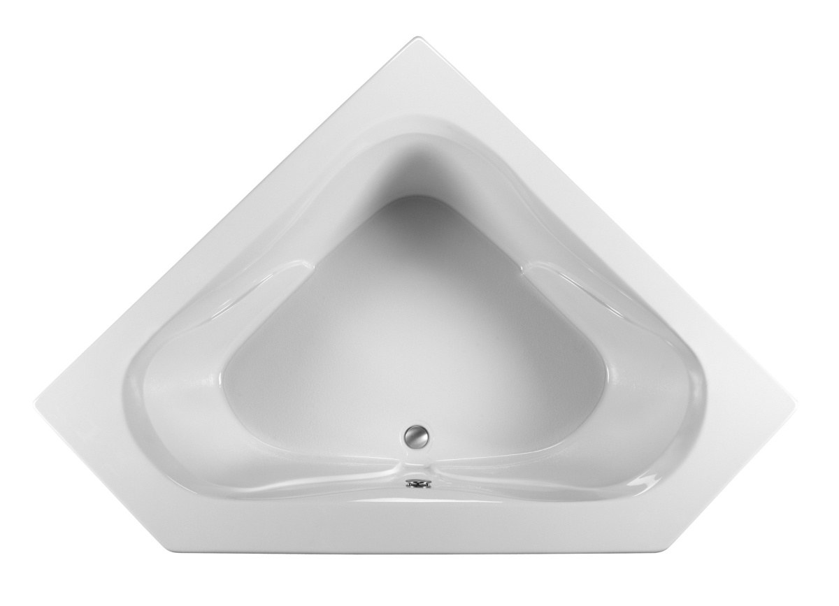 Picture of Reliance Baths R6060SCW-B Seated Corner Whirlpool Bath&#44; Biscuit - 59 x 59 x 18.75 in.