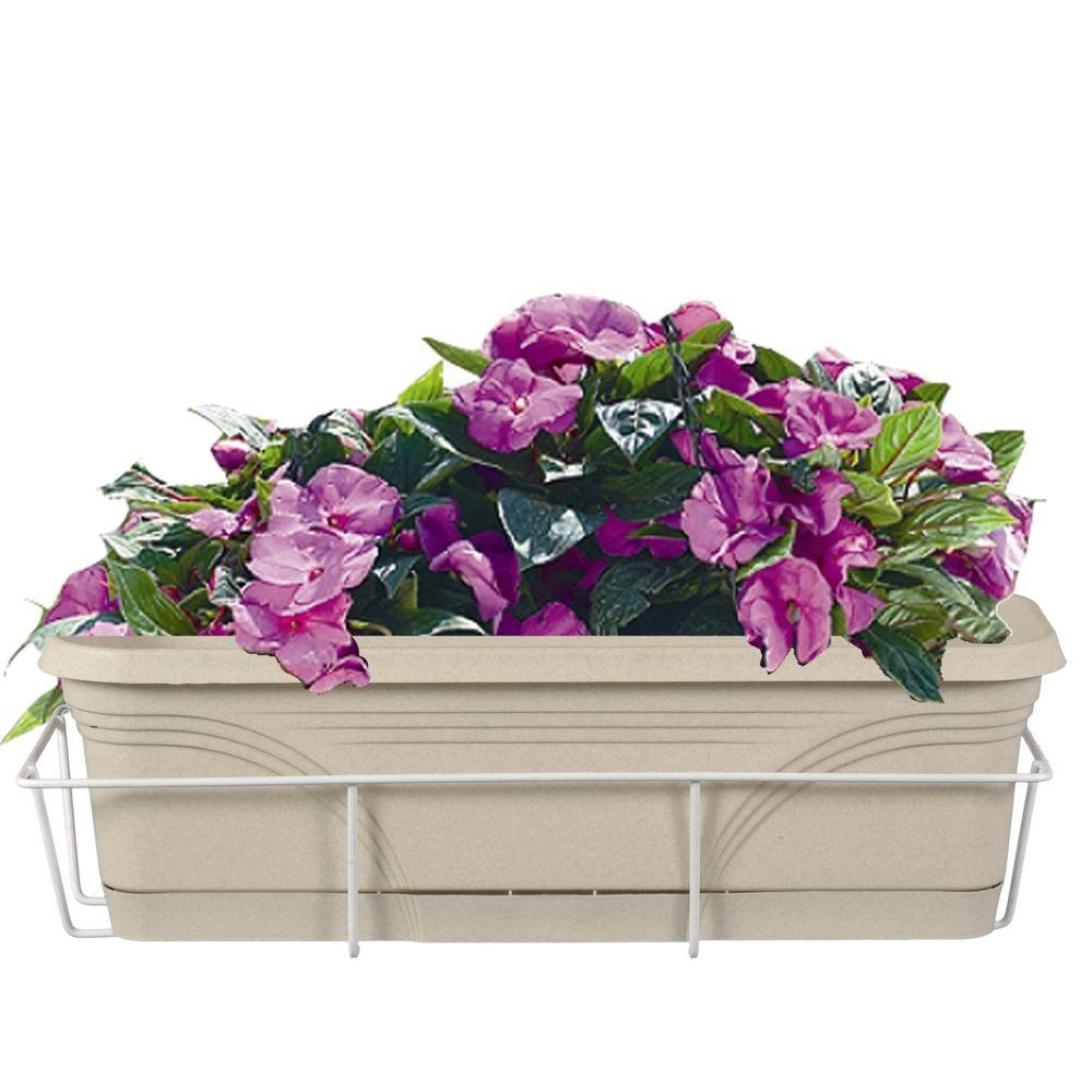 Picture of CobraCo F2426-W 24 in. Basic Adjustable Flower Box Holder - White
