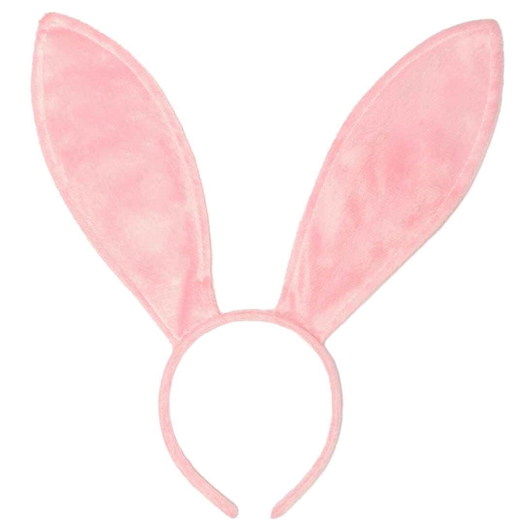 Picture of Funcredible Fun1 Funcredible Easter Bunny Ears Headband - Pink Rabbit Ears - Easter Costume Accessories for Kids and Adults - Bendable Rabbit Ears for Women and Men
