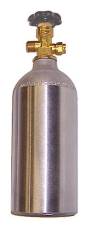 2.5 lbs Aluminum Clear Anodize CO2 Bottle with Standard Valve