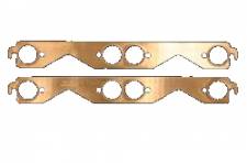 1.50 Dia. Copper Embossed Exhaust Gaskets for Small Block Chevy