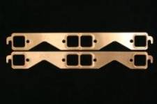 Square Port Copper Exhaust Gasket Set for Small Block Chevy