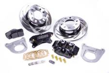STGB1714WC Rear 4 Piston Caliper 11.25 in. Slotted Iron Rotor Offset Hat Pro Race Brake System for Ford 8.8 in.