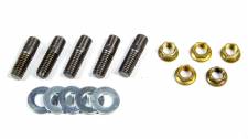 WELP613-0069 0.37-16 in. Base Thread Brake Rotor Stud 0.37-24 in. Top Thread 1.34 in. Long Nuts & Washers, Steel - Pack of 5