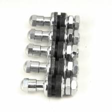 WELP613-0070 15 x 3.5 in. Bolt-On Valve Stem Steel Chrome Drag Wheels - Pack of 5