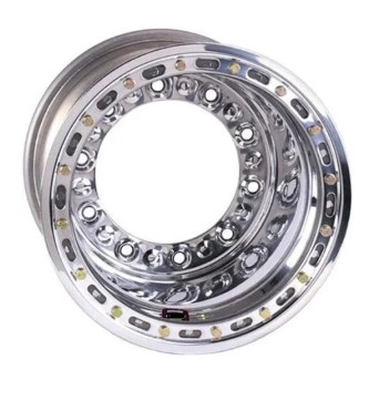 15 x 15 in. 5 in. Back Space Inner Bead Lock All Wheel, Black