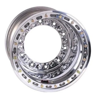 15 x 15 in. 6 in. Back Space Inner Bead Lock All Wheel, Black