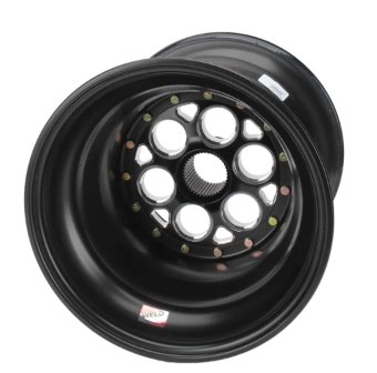 WEL735B-518B55-6 15 x 18 in. 42 Spline 5 in. Back Spacing Bead-Loc Wheel with Cover