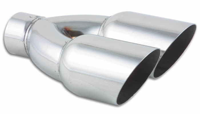 3.5 in. Round Dual Stainless Steel Tips, Single Wall