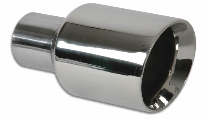 VIB1226 3.5 in. Round Stainless Steel Tip, Double Wall Angle