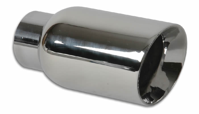 4 in. Round Stainless Steel Tip - Double Wall Angle