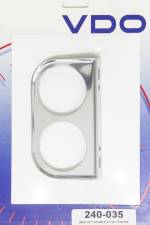 240-035 2.06 in. Two Hole Steel Chrome Universal Gauge Mounting Panel