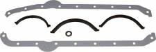 LH Dipstick Oil Pan Gaskets with Thick Front Seal for Small Block Chevy