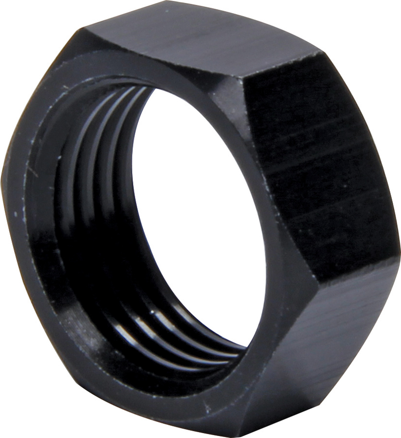 0.62-18 RH Thin Aluminum Black Jam Nuts, Pack of 10