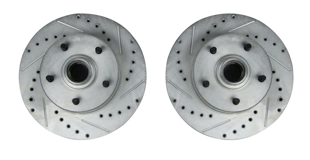 Drilled & Slotted Zinc Washed Front Rotor - Set of 2