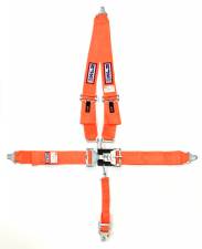 RJS1125405 5-Point Latch Type Restraint System - Roll Bar Mount 2 in. Anti-Submarine Belt - Orange