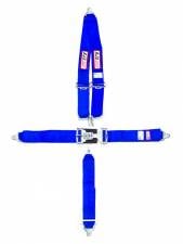 RJS1126203 5-Point Restraint System Bolt-In Roll Bar Mount Shoulder Harness 3 in. Anti-Submarine Strap - Blue