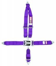 5-Point Roll Bar Mount Harness System 3 in. Anti-Submarine Belt - Purple