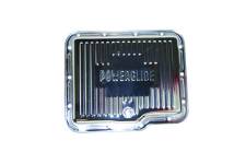 Stock Depth Transmission Pan Finned Steel Chrome - Powerglide