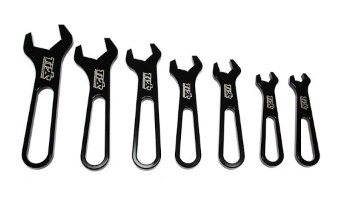 Aluminum 3 Through AN Wrench Set, Black