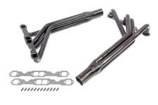 SCH1532 1.62 in. Primary 3 in. Collector Steel Headers Truck & Tractor Pull Headers, Black Paint