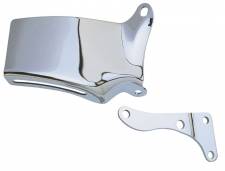 TRA9317 OEM Style Long Water Pump Alternator Bracket for Small Block Chevy - 1976-1984 - Chrome