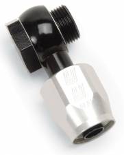 Pro Classic -6 AN to 0.56-24 in. Holley Carb Fitting, Black & Silver Anodize -  HARD TOP, HA3632785