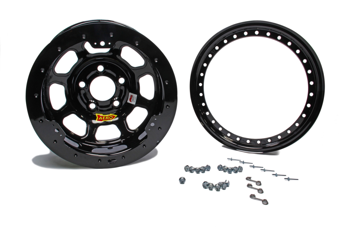 15 x 10 in. 5 in. Backspace 5.00 in. Bolt Pattern Black Beadlock Wheel