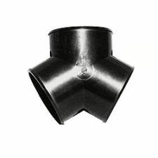 2.5 in. Duct Hose Plastic Y Style AC & Heat Duct Connector Black
